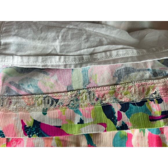 Lilly Pulitzer Cabrey Tropical Pina Colada Club Pink Tassels Shift Dress Sz 0 - Picture 9 of 12